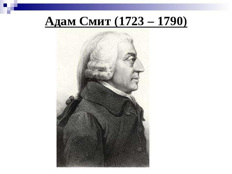 Адам Смит (1723 – 1790)