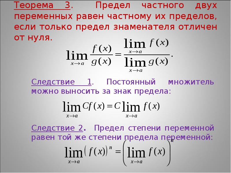 3 предел функции