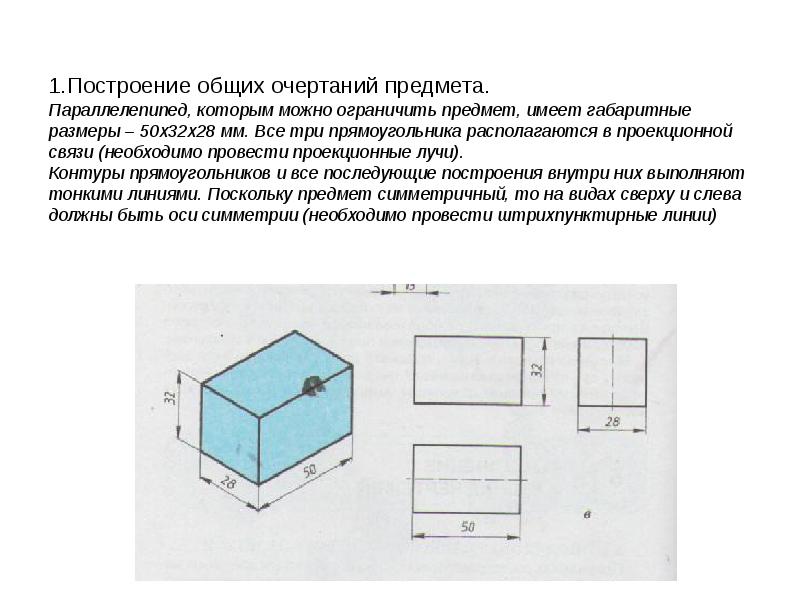 Разрез прямоугольника