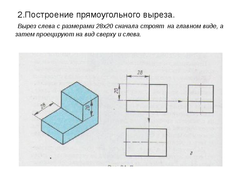 Последовательность построения чертежа