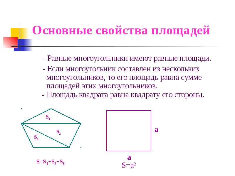 Площадь многоугольника 8 класс презентация - 97 фото