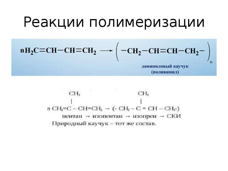 Реакция полимеризации фото