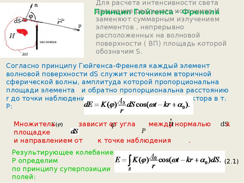 Интенсивность света определение