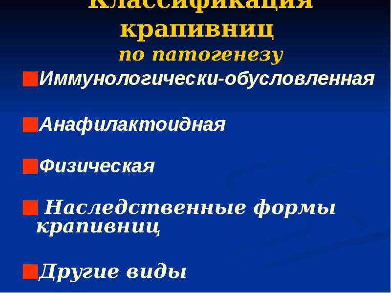 Тест крапивница по утвержденным клиническим рекомендациям 2023