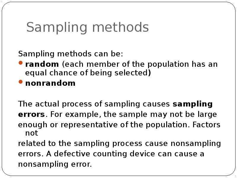 Sample method