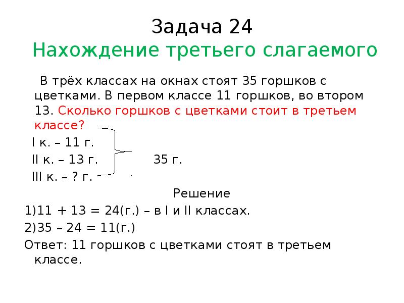 Презентация 1 класс повторение задачи