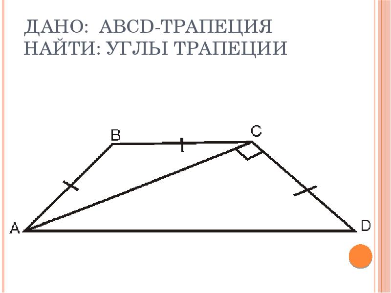 Найдите тангенс трапеции