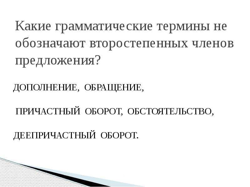 Грамматика термины. В дополнение к обращению. Причастный оборот второстепенный член предложения. Предложения с обращением и причастием. Предложение дополнение и обращение.