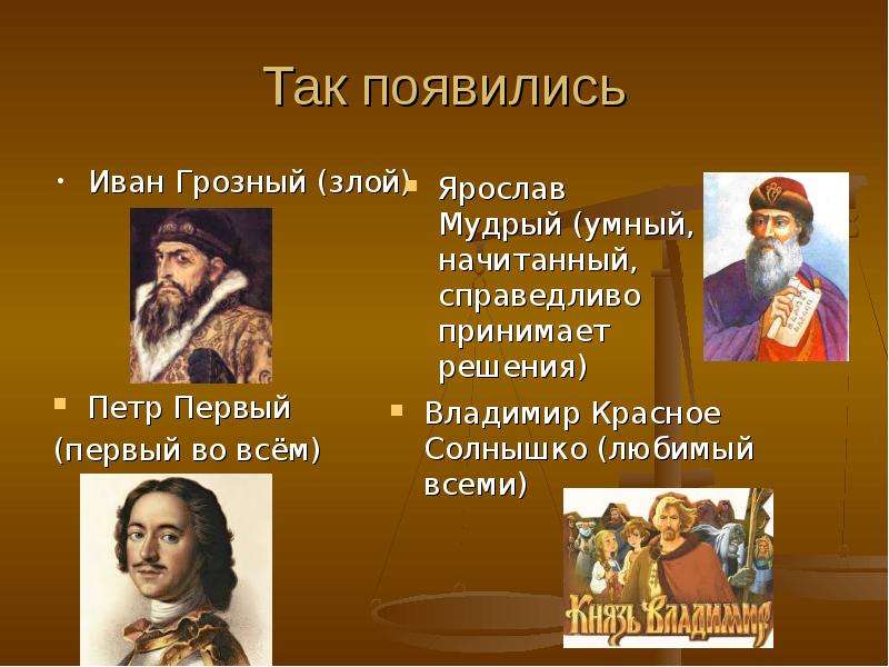 Как появились имена. Владимир красно солнышко и Ярослав Мудрый. Иван Мудрый Иван Мудрый. Почему Иван Грозный злой. Сравнение Петра 1 и Ивана Грозного.