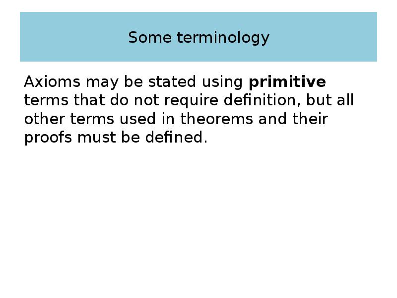 Terms and rules