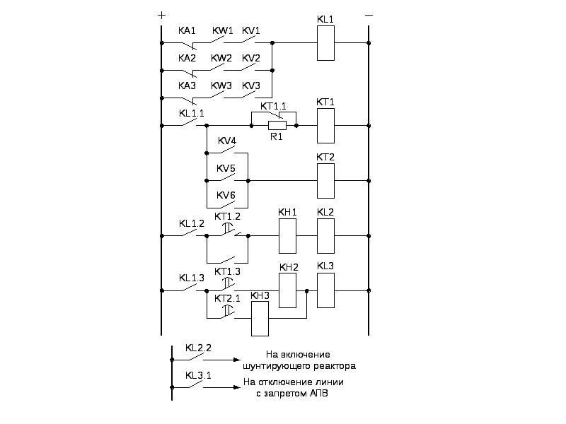 Схема противоаварийной автоматики
