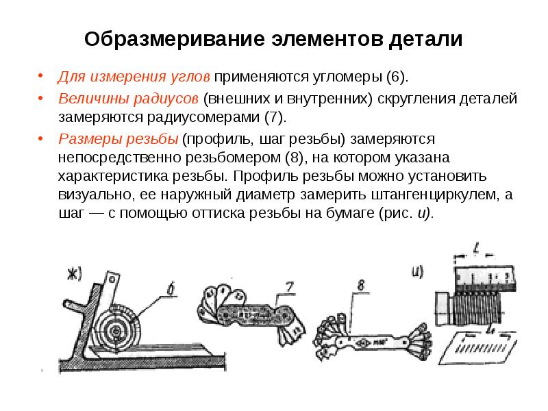 Правила выполнения эскизов