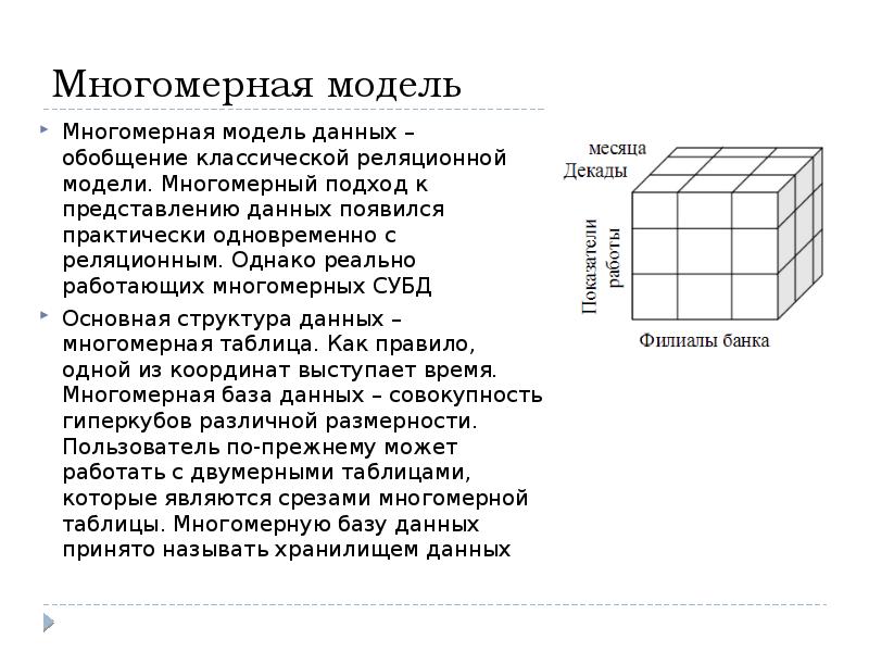 Тип таблиц используемый в радиальной схеме реализации многомерной модели данных в реляционной субд