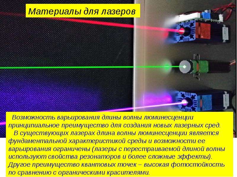 Суть лазера. Лазер на квантовых точках. Лазеры с перестраиваемой длиной волны. Длина лазерной волны. Длина волны лазера.