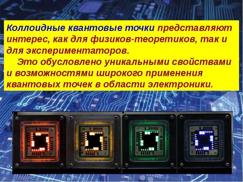 Коллоидные квантовые точки. Применение квантовых точек. Оптические свойства квантовых точек.