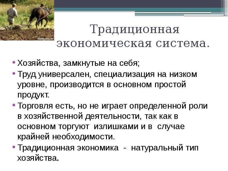 Признаки хозяйства. Экономическая система традиционная хозяйство. Традиционная экономическая система хозяйственная деятельность. Замкнутые хозяйства. Традиционная хозяйственная деятельность это.