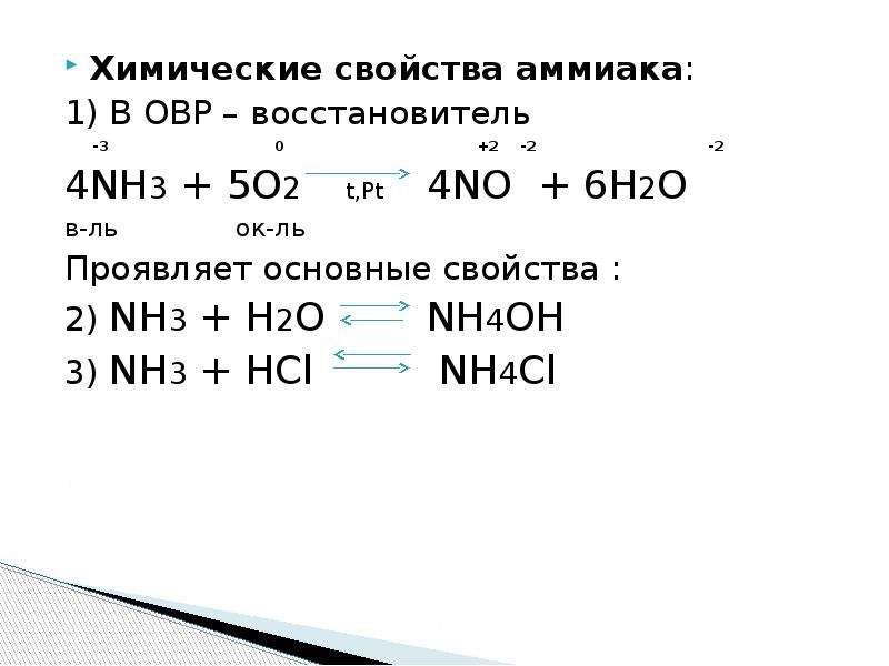 Окислительно восстановительной является реакция схема которой nh3 hcl