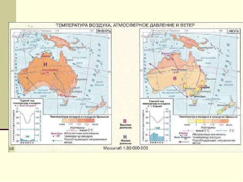 Максимальная температура воздуха австралия. Карта давления Австралии. Атмосферное давление в Австралии. Карта осадков Австралии. Контурная карта Австралии 7 класс.