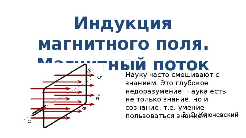 Магнитный поток презентация 10 класс