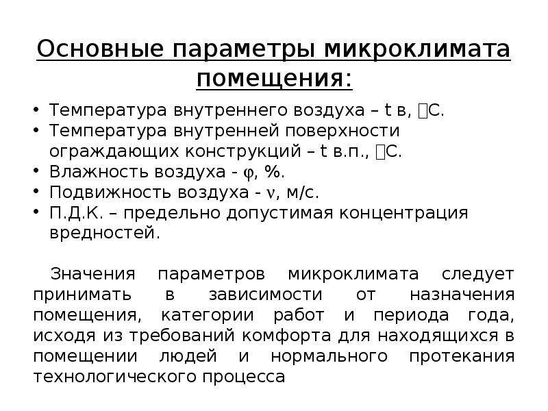 Тепловой баланс помещения