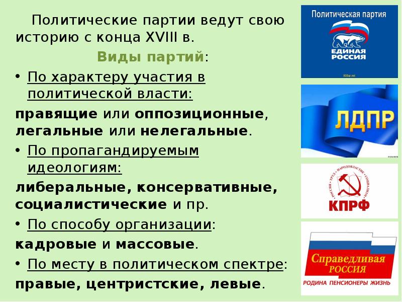 Кадровые и массовые политические партии. Политическая партия виды. Политические партии и их виды. Факты политической партии. Партии виды партий история.