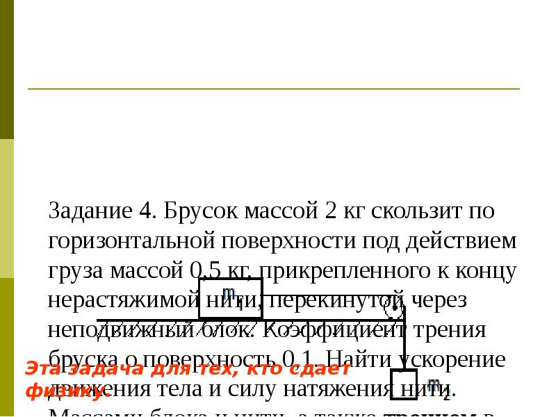 Под действием груза массой 500 г