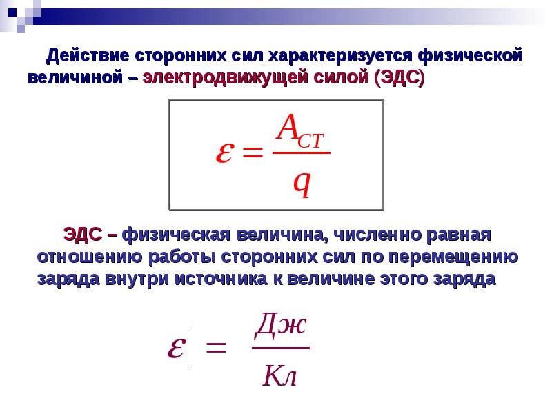 Эдс 11 класс презентация