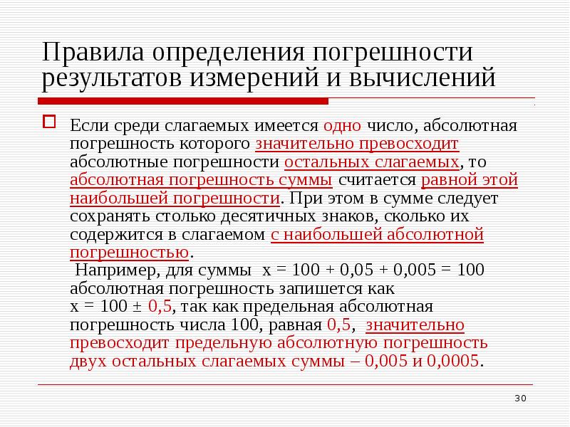 Дополнительная погрешность измерения