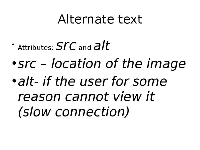 Attribute text