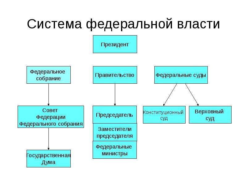 Структура федеральных судов. Федеральное собрание и система судов.