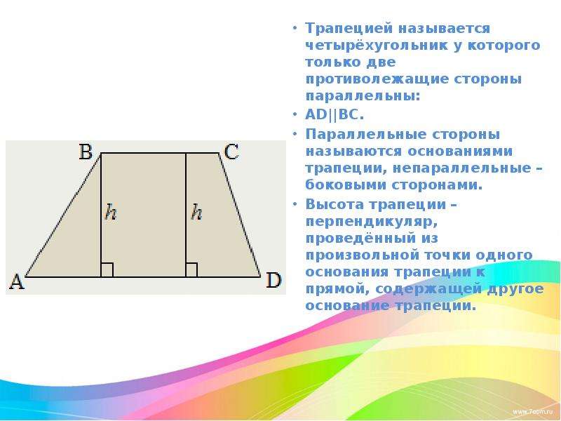 Основание любой трапеции параллельно