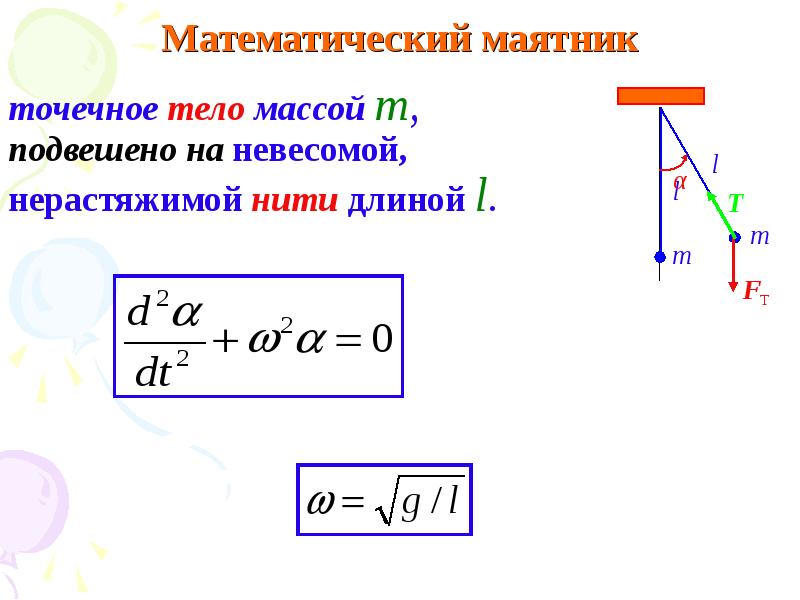 Какова длина математического маятника