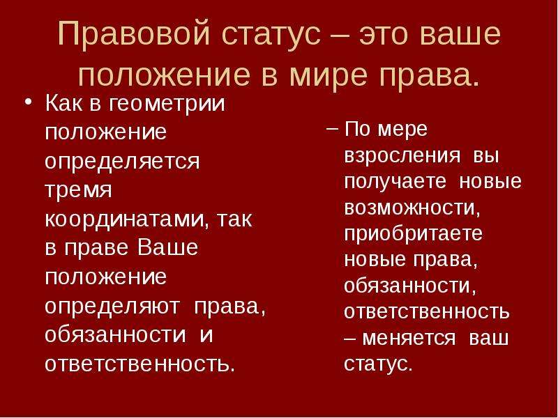 Ваше положение