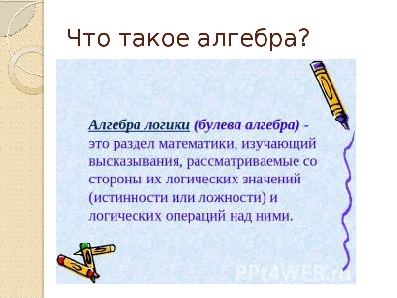 Что такое алгебра