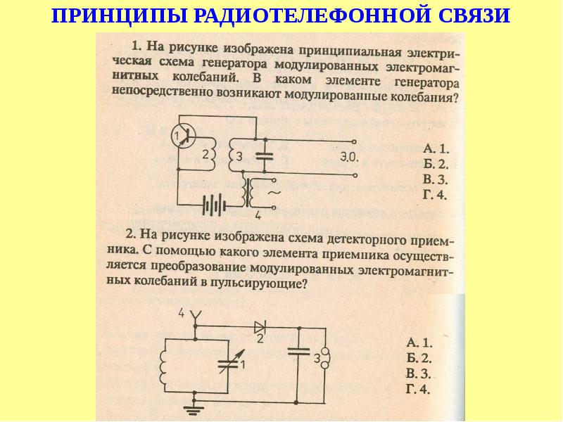 На рисунке изображена схема детекторного приемника с помощью какого элемента приемника производится