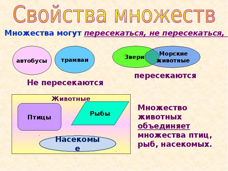 Свойства 2 3. Свойства множеств. Общее свойство множества. Множества схема. Характеристики множества.