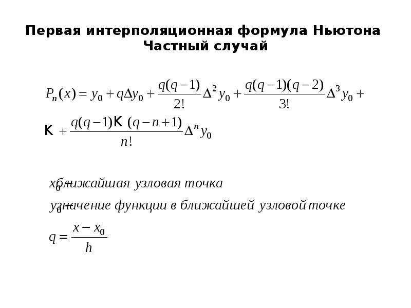 Интерполяция формула