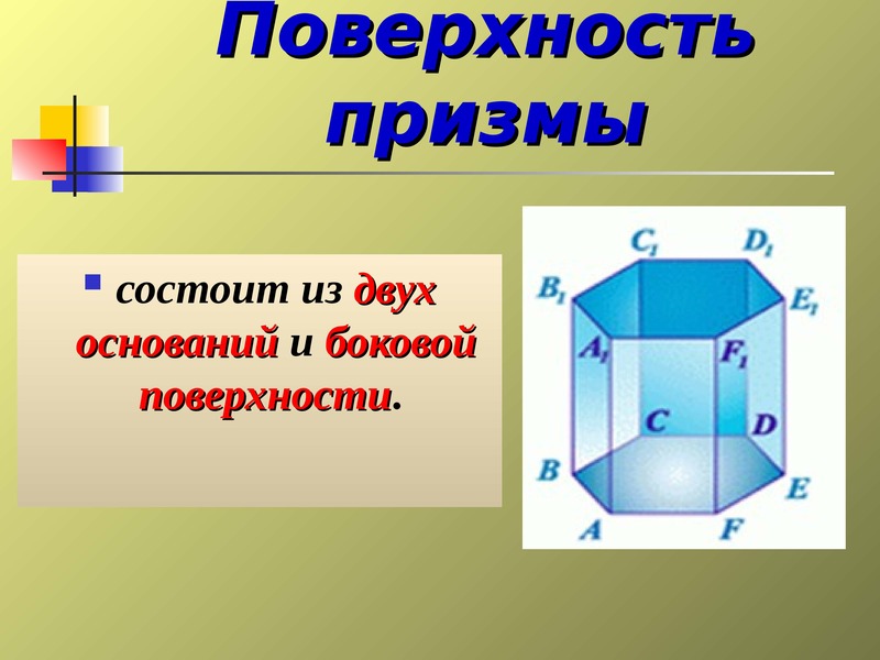 Презентация геометрия 10 класс призма понятие многогранника призма