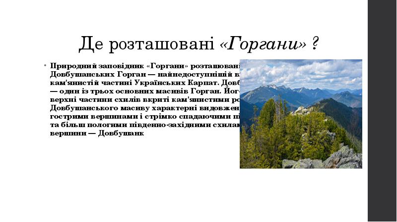 Міні проект заповідні території україни