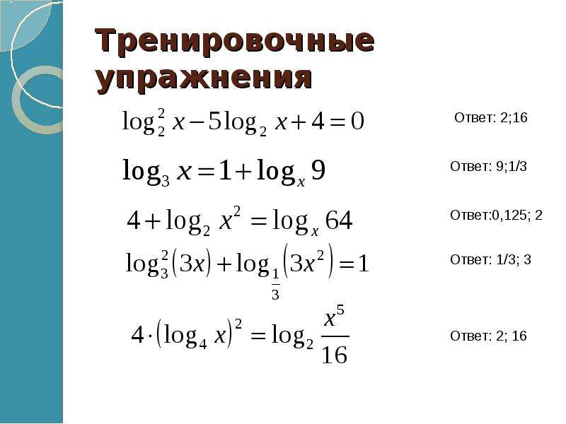 Логарифмы подготовка к егэ презентация