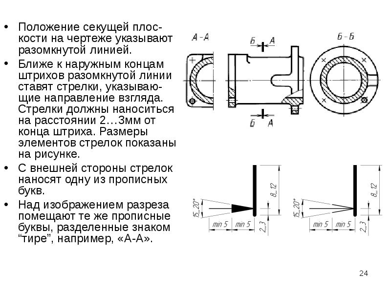 Зеркальные детали на чертеже