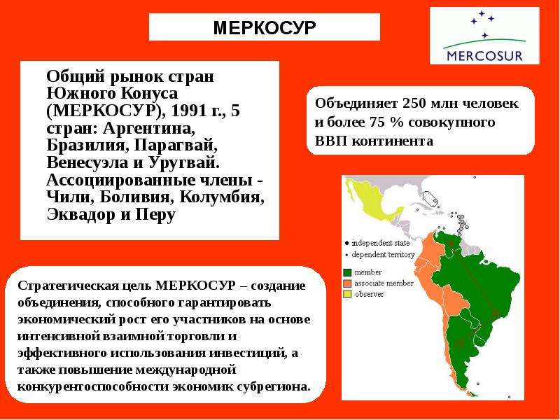 Общий рынок. Общий рынок стран Южной Америки МЕРКОСУР страны участники. МЕРКОСУР Чили Боливия. Общий рынок стран Южного конуса (МЕРКОСУР).. Общий рынок Южной Америки МЕРКОСУР.