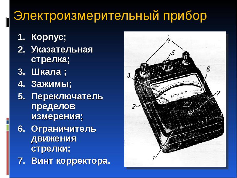 Презентация по электроизмерительным приборам