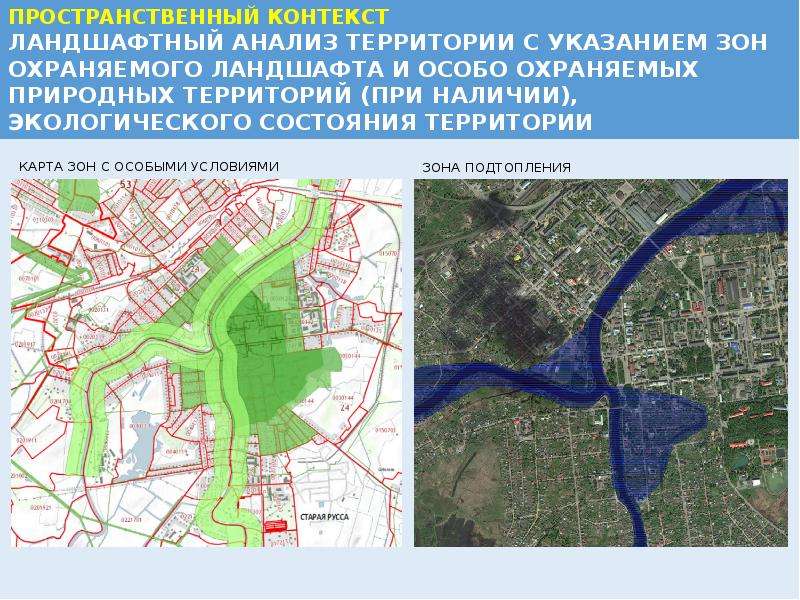 Пространственный контекст. Анализ территории. Зона охраняемого природного ландшафта. Пространственный анализ территории. Карта анализ территории.