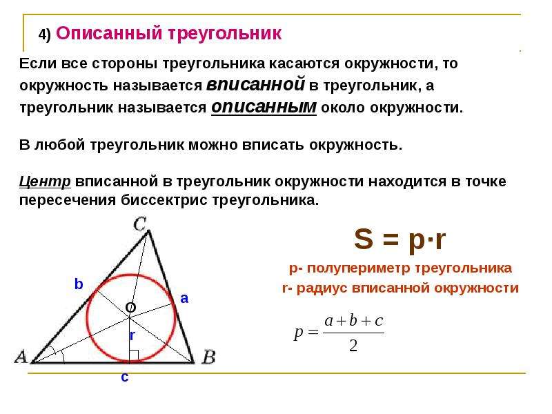 Вписанная окружность проект