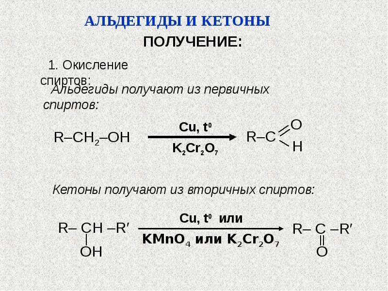 Взаимодействие кетонов с водой. Получение кетонов из вторичных спиртов. Из спирта альдегид или кетон. Кетон из Бутина 2.
