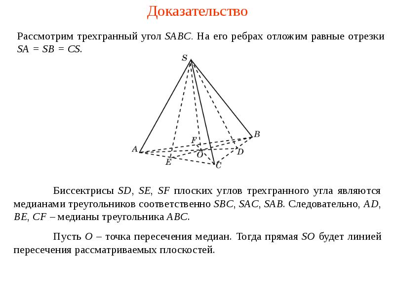 Трехгранный угол многогранный угол 10 класс атанасян презентация