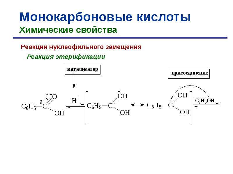 В ходе этерификации карбоновые кислоты реагируют. Нуклеофильное замещение схема. Механизм реакции этерификации карбоновых кислот. Реакции нуклеофильного замещения карбоновых кислот. Этерификация механизм реакции SN.