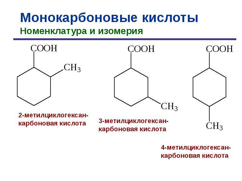 Гептановая кислота изомеры. Ароматические карбоновые кислоты номенклатура. Карбоновые кислоты номенклатура и изомерия. Номенклатура карбоновых кислот и их производных. Монокарбоновые кислоты.