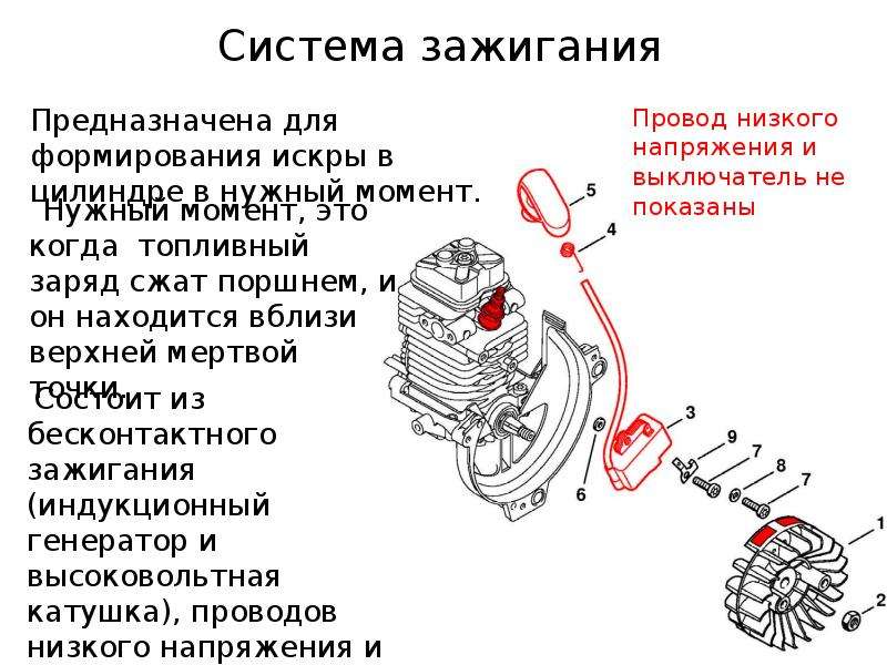 Для чего нужно зажигание. Система зажигания бензопилы.